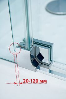 Душевой уголок CEZARES SLIDER-AH-2-90/100-100/110-BR-NERO